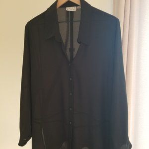 Joan Rivers Semi Sheer Blouse, Large